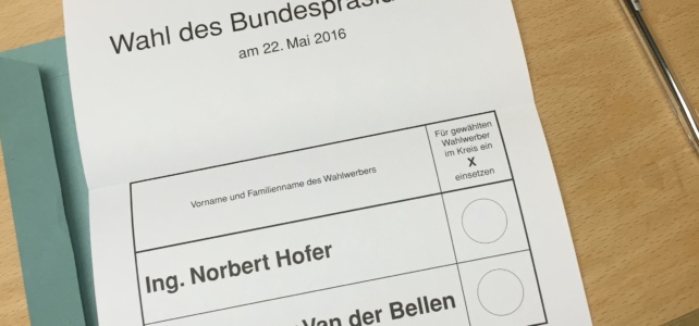 Bundespräsidentenwahl 2016 – Update: Ergebnis aus Rutzendorf und der Gemeinde
